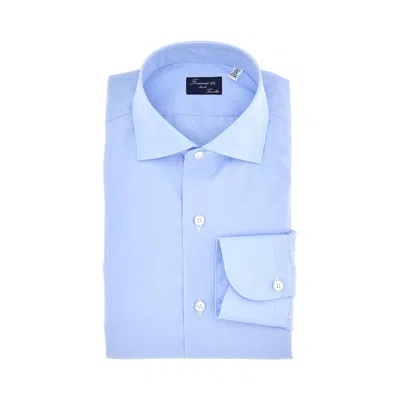 Finamore 1925 'milano' Alumo Cotton Shirt In Blue