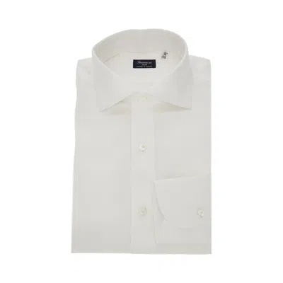Finamore 1925 'milano' Alumo Cotton Shirt In White