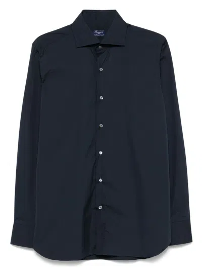 Finamore 1925 Finamore Napoli Cotton Shirt In Blue