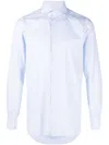 Finamore 1925 Finamore Napoli Cotton Shirt In Clear Blue