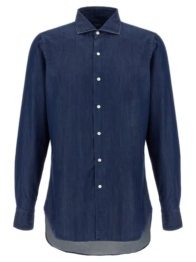 Finamore 1925 Napoli Shirt And Blouse In Blue