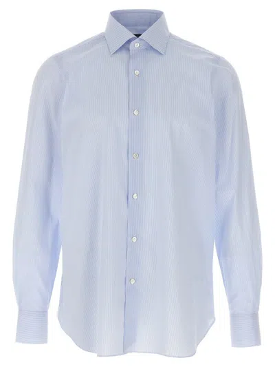 Finamore 1925 Light Blue Napoli Shirt In Multicolor