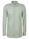 Finamore 1925 Finamore Long-sleeved Cotton Shirt With Classic Collar In Neutral