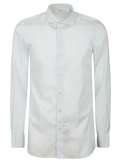 Finamore 1925 Finamore Long-sleeved Cotton Shirt With Classic Collar In White