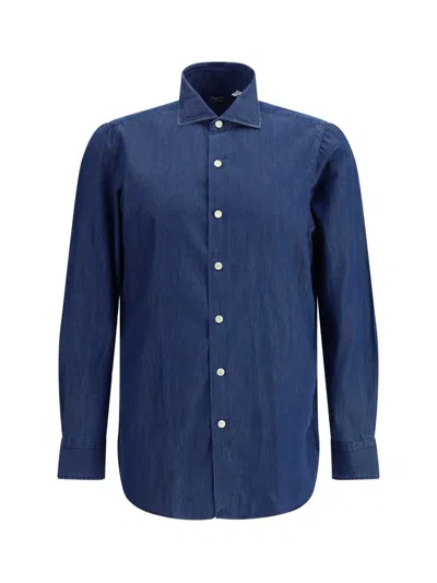 Finamore 1925 Finamore Shirts In Blue