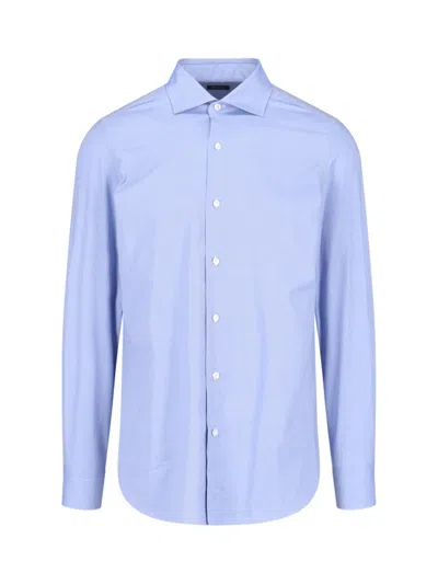 Finamore Shirts In Blue