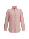 Finamore 1925 Striped Shirt In Pink