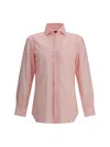 Finamore 1925 Striped Shirt In Pink