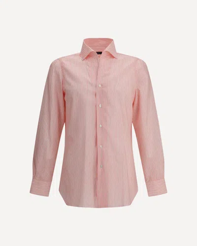 Finamore 1925 Striped Shirt In Pink