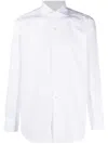 Finamore 1925 Finamore Classic White Cotton Shirt With Traditional Collar In White