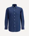 Finamore 1925 Finamore Tailored Long-sleeved Cotton Shirt With Classic Collar