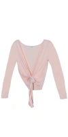 Find Me Now Ballerina Wrap Top Powder Pink