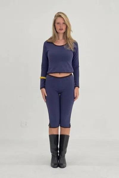 Find Me Now Binded Capri Pants In Blue