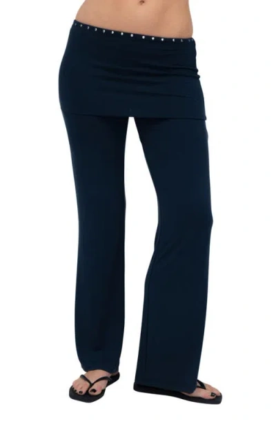 Find Me Now Brisa Studded Flare Leg Pants In Blue