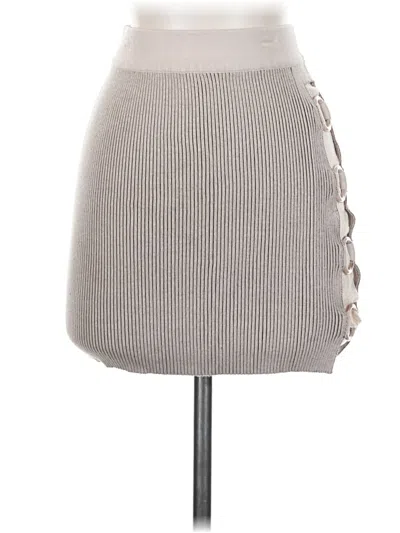 Pre-owned Find Me Now Casual Skirt In Gray
