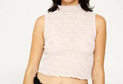 Find Me Now Crepe Mesh Tee In Sesami In Multi