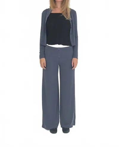 Find Me Now Cupro Lounge Pant In Foggy Navy In Blue