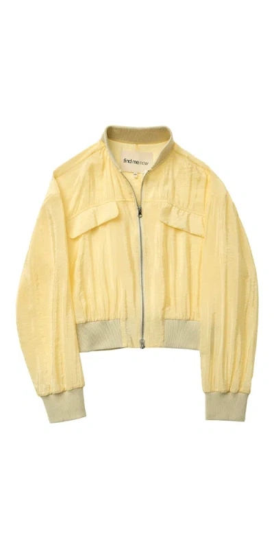Find Me Now Fabio Voile Jacket In Yellow