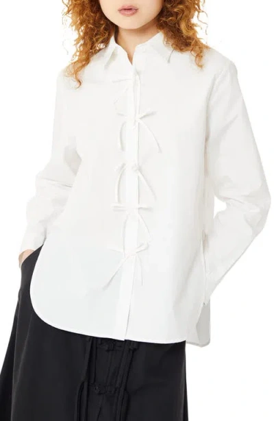 Find Me Now Genevieve Button-up Shirt In Bright White