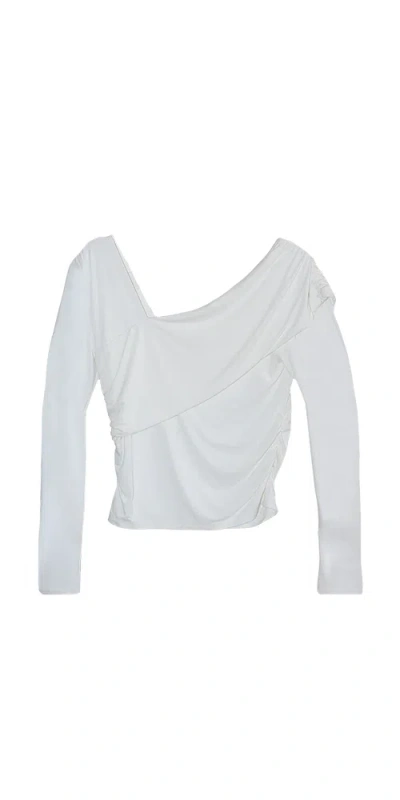 Find Me Now Half Open Shoulder Top White