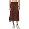 Find Me Now Harmony Check Stretch Skirt In Chocolate Lab