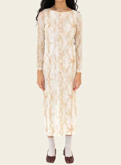 Find Me Now Haze Mesh Dress In Latte In Brown