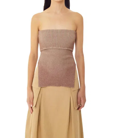Find Me Now Hestia Bodice Tube Top In Desert In Beige