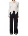 Find Me Now Leiseu Long Sleeve Button Up In Lucent White In Multi