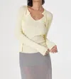 Find Me Now Light Weight Vary Rib Knit Cardigan In Butter In Neutral