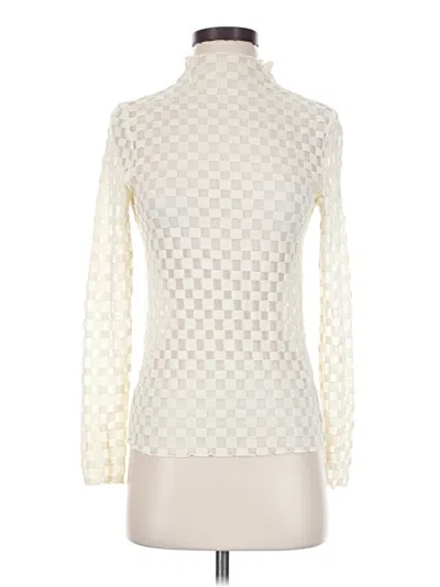 Pre-owned Find Me Now Long Sleeve Top Ivory Turtleneck Tops