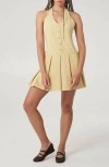 Find Me Now Mae Halter Minidress In Neutral