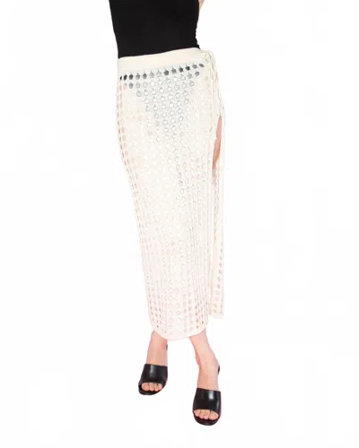 Find Me Now Mariela Knit Midi Skirt In Cream In Neutral