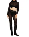 Find Me Now Mariposa Bow Tights In Black In Black