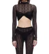 Find Me Now Mariposa Crop Top In Black In Black