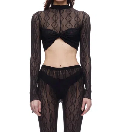 Find Me Now Mariposa Crop Top In Black