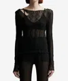 Find Me Now Mariposa Long Sleeve Keyhole Top In Night In Multi