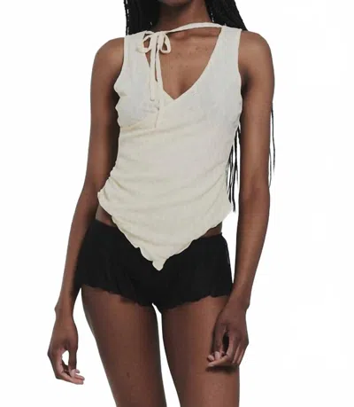 Find Me Now Mariposa Sleeveless Wrap Top In Cloud In Gray