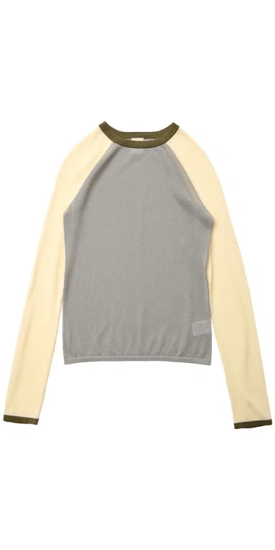 Find Me Now Mirinae Raglan Top Matcha Mel In Gray