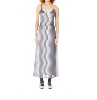 FIND ME NOW NEAPOLITAN MESH MAXI DRESS IN SILVER LININGS