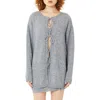 Find Me Now Owen Tie Front Cardigan In Slate