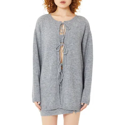 Find Me Now Owen Tie Front Cardigan In Slate