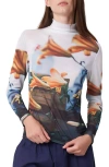 Find Me Now Paulie Mock Neck Top In Multi