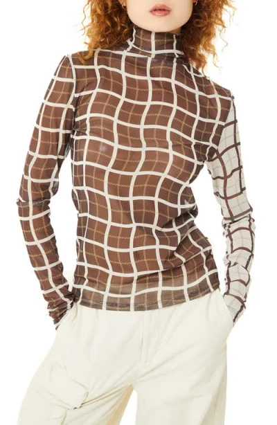 Find Me Now Paulie Mock Neck Top In Java