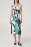 Find Me Now Paulie Print Midi Dress In Multi