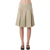 Find Me Now Pleated Bow Skirt In Green