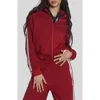 Find Me Now Ponte Track Jacket In Red