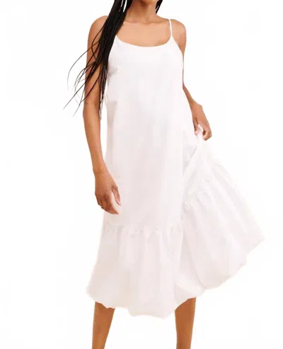 Find Me Now Poplin Midi Dress In Cloud In Pink