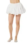 Find Me Now Cloud Poplin Mini Skirt In White In Grey