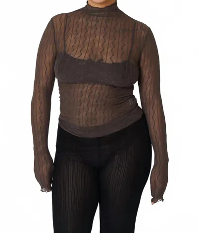 Find Me Now Ross Mockneck Top In Brown