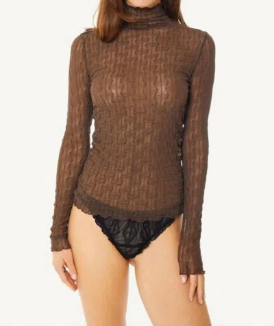 Find Me Now Ross Mockneck Top In Mocha In Brown